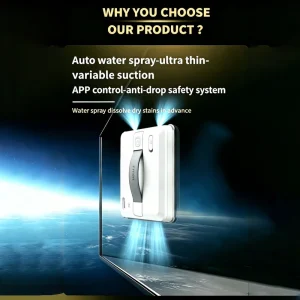 Electric Zero Dead Corner Glass Cleaner Smart 60mm Slim Body for Car and Hotel Use Narrow Groove and Hard-to-reach Window Areas