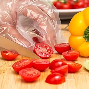 Embossed Food-Grade Disposable PE Gloves for Food Handling, Cleaning, and Packaging
