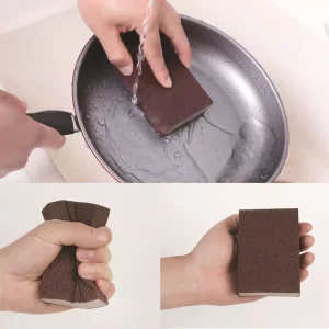 Emery Carborundum Sponge Scouring Pad for Kitchen Rust Cleaning and Pots and Pans