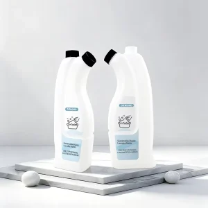 Empty 1L Big Clear for Laundry Detergent Liquid Soap Two Chambers Double Chambers Packaging Plastic HDPE Bottle