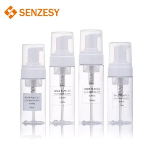 Empty PET Facial Cleanser Lotion Shampoo Foaming Pump Bottle Cylinder 100ml 120ml Hand Sanitizer