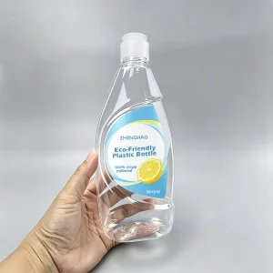 Empty Refillable 16 oz PET Dishwashing Laundry Detergent Bottle 500ml for Household Cleaning