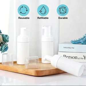 Empty White Color PET Plastic Foam Pump Bottle for Shampoo Facial Cleanser Hand Sanitizer Packing 120ml