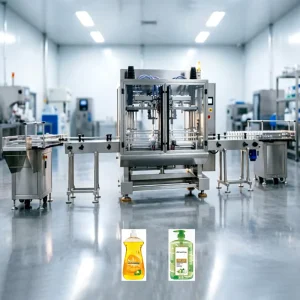 Energy Saving Stable Output Water Detergent Dishwashing Automatic Capping Sealing Liquid Filling Machine