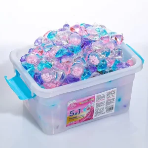 Environmental protection 5 in 1 Laundry Detergent Pods 100 Pieces X8g Water Soluble Capsule Cleaners