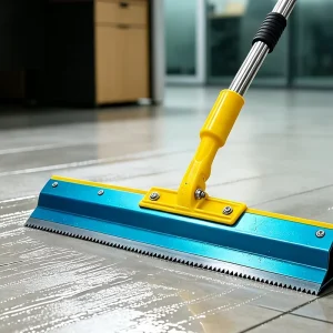 Epoxy Resin Cement Self Leveling Rake Carbon Steel Saw Teeth Blade Telescopic Handle Floor Coating Application Squeegee