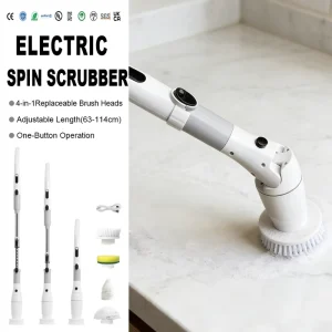 Ergonomic Detachable Electric Cleaning Brush 4 1 Electric for IPX6 Waterproof Rechargeable Long Cleaning