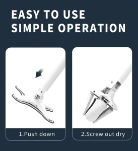 Ergonomic Extendable-Handle X-Type Floor Mop, Four-Side Wringing, 360° Rotation, Detachable Lightweight Design