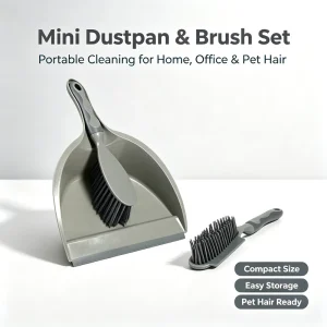 Ergonomic Non Slip Grip Dustpan Broom Combo With Gap Brush Ideal for Dorm Apartment Pet Family Daily Tidy Work