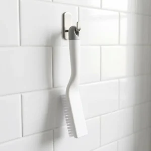 Ergonomic Soft Bristle Plastic Cleaning Brush with White Round Handle for Furniture and Home Cleaning