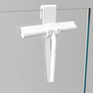 European Market Silicone Shower Wiper Squeegee White with Rubber and Plastic Handle for Window Glass Mirror