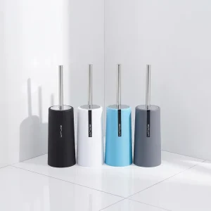 European Toilet Brush Combination Set Stainless Steel Handle Plastic Base Floor Cleaning Brush