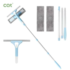 Extendable Aluminum Plastic Window Glass Squeegee Wiper Scrubber Telescopic Cleaning Pole