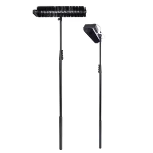 Extendable Carbon Fiber Aluminum Alloy Photovoltaic Panel Cleaning Brush 600mm PBT Roller Head 120W Brushless Motor