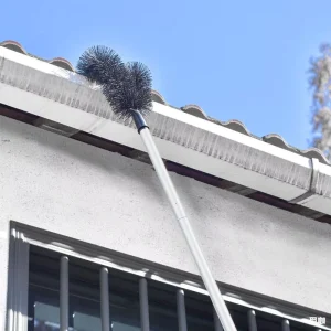 Extendable Eco-Friendly Stainless Steel Roof Gutter Cleaning Duster Brush Telescopic Debris Leaves Branches Remover Cleaning