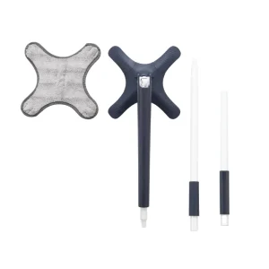 Extendable-Handle X-Type Floor Mop, Four-Side Wringing, 360° Rotation, Detachable Lightweight Design