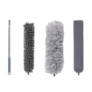 Extendable Long-Handled Bendable Fiber Feather Duster for Household and Car Cleaning