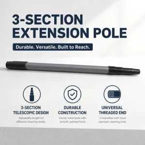 Extendable Metal Spray Paint 3 Section Telescopic Extendable Painting Pole for Ceiling Household Cleaning