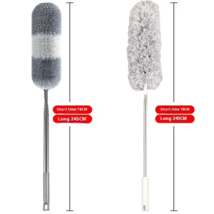 Extendable Microfiber Duster with Telescopic Pole 92-280cm Adjustable Handle for Ceiling Fans and Blinds