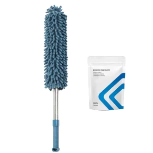 Extendable Telescopic Microfiber Duster for Ceiling Fans, Cars, and Blinds Long Handle Bendable Design