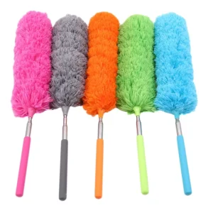 Extendable Telescoping Microfiber Duster Bendable Brush Washable Dusting Brush for Home Office Car