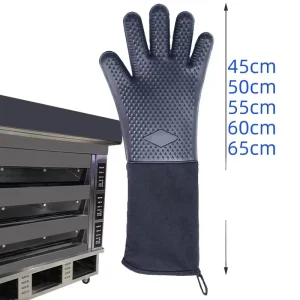 Extended Silicone Oven Gloves Heat-Resistant Baking Gloves