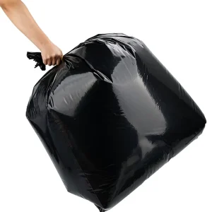 Extra Large Black LDPE Side Gusset Resealable Heavy Duty Tear Resistant Leak Proof Garbage Bags for Umbrella Cookware Bedding