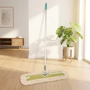 Extra-Large High-Pile Twisted Cotton Yarn Rectangular Sweeping Dust Mop for Museum Floors