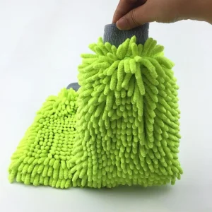 Extra Large Lime Green Microfiber Micro-Chenille Car Wash Mitt