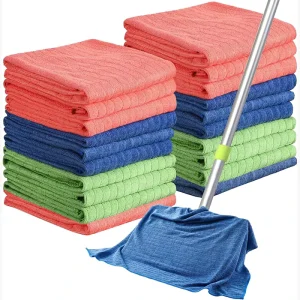 Extra Large Single-Head Microfiber Mop with Aluminum Pole and Reusable Floor Cloth