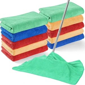 Extra Large Square Microfiber Cleaning Cloth Reusable Washable Free Lint Eco Friendly Lightweight Towel Squeegee Mop Floor