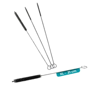 Extra Long Wooden Handle Bottle Brush Tube Pipe Cleaner 304 Alloy Core Slim Design for Sink Drains