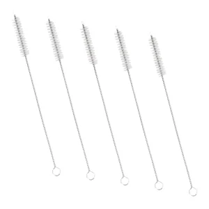 Extra-Long Wooden Handle Stainless Steel Pipe Cleaning Brush for Kitchen Sink Drains and Espresso Machine Pipes