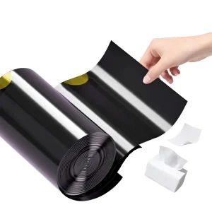 Extra Thick LDPE Drawstring Trash Bags, Large, Tear-Resistant, for Kitchen and Office Use