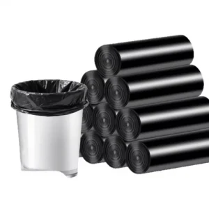 Extra Thick Large Roll-Packed Black Trash Bags High-Density Polyethylene Flat-Mouth Style Commercial and Household Use 30 Rolls
