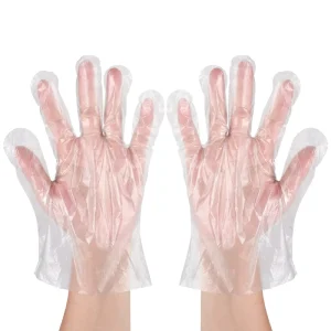 Extra-Thick Transparent TPE Disposable Household Gloves, Waterproof and Durable, for Kitchen Cleaning