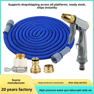 F155 High-Pressure Sprayer Telescopic Hose Car Washing Tool Garden Tool Flower Watering Car Washing Water Gun Set