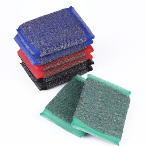 FF1651 Kitchen Dish Wash Sponge Scrubber Multi Surface Cleaning Scouring Pad Kitchen Steel Scrub Sponge Pads