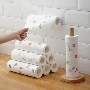 FF2845 Reusable Dish Wash Towel Rags Cleaning Wipe Disposable Cleaning Cloth Wet and Dry Kitchen Paper Towels Rolls