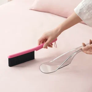 FF5432 Multi-functional Hand Broom Brush with Dustpan Bed Sheet Tucker Tool Car Furniture Sofa Bed Dusting Brush