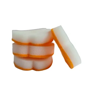 FF5487 Flower Kitchen Scrub Sponges Non-Scratch Double-Sided Cleaning Scouring Sponge for Dishes Pots Pans and Sink