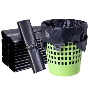 FF5871 32*52cm Multipurpose Small Garbage Bags Thick Leakproof Black Trash Bags with Handles