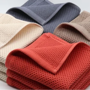FF6160 Lint Free Cotton Waffle Cleaning Cloth Kitchen Dish Cloths Coffee Bar Towel Rags Waffle Weave Kitchen Towel