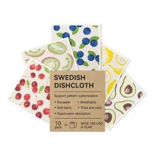 FF6171 Swedish Dish Cloth Wood Pulp Cellulose Reusable Kitchen Cleaning Towel Eco Friendly Super Absorbent Dish Rag