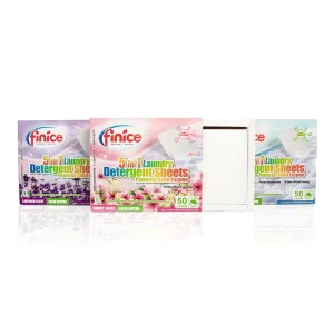 FINCE High Quality Disposable Solid Biodegradable & Eco friendly Unscented Super Concentrated Laundry Detergent Strips