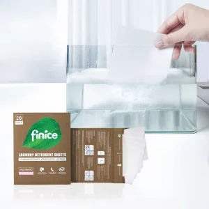 FNC769 Solid Laundry Detergent Sheets Biodegradable Enzyme Action Disposable Super Concentrated