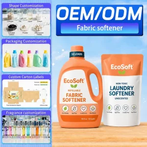 Fabric Softener Reduces Wrinkles and Static Cling Liquid Laundry Conditioner Softens Towels Longer Fresh Scent Machine Wash