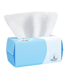Facial Dry Wipes 60 Count Biodegradable Disposable Deeply Cleansing Multi Purpose Skin Care Makeup Face Cleansing Wipes