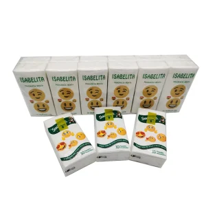 Facial Tissue Ultra Soft Embossed 3 Ply Standard Facial Tissue Virgin Pulp Printed Pocket Tissue for Travel