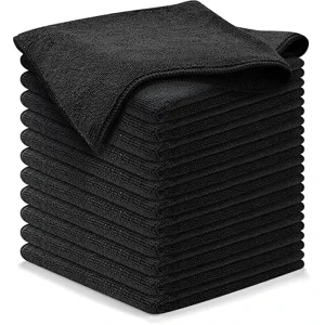 Factory 300gsm Eco Friendly Square Microfiber Cleaning Cloths with Strong Cleaning Capacity for Household & Car Use